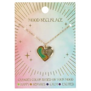 NWT Gold Moon & Star Mood Necklace Change Color Jewelry